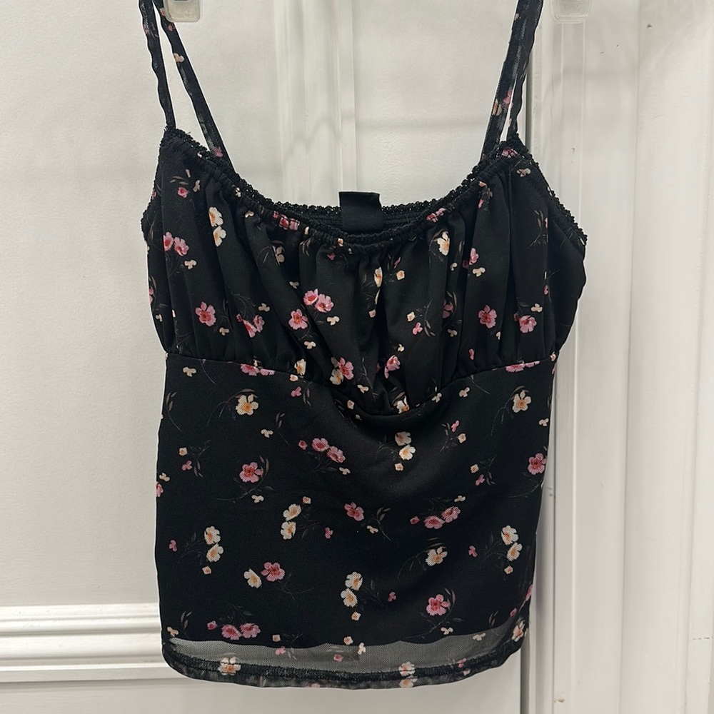 Urban outfitters floral mesh cami